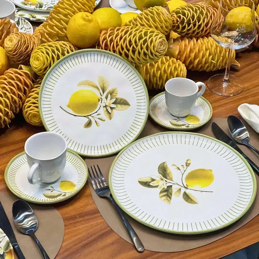 Aparelho de Jantar Natur Flores - Serve 06 pessoas