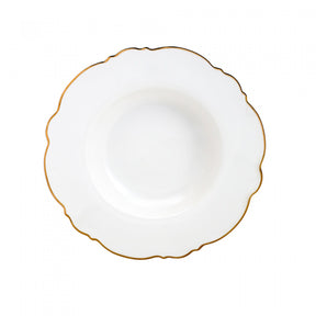 Aparelho de Jantar Maldivas Branco com Fio de Ouro - Serve 06 pessoas