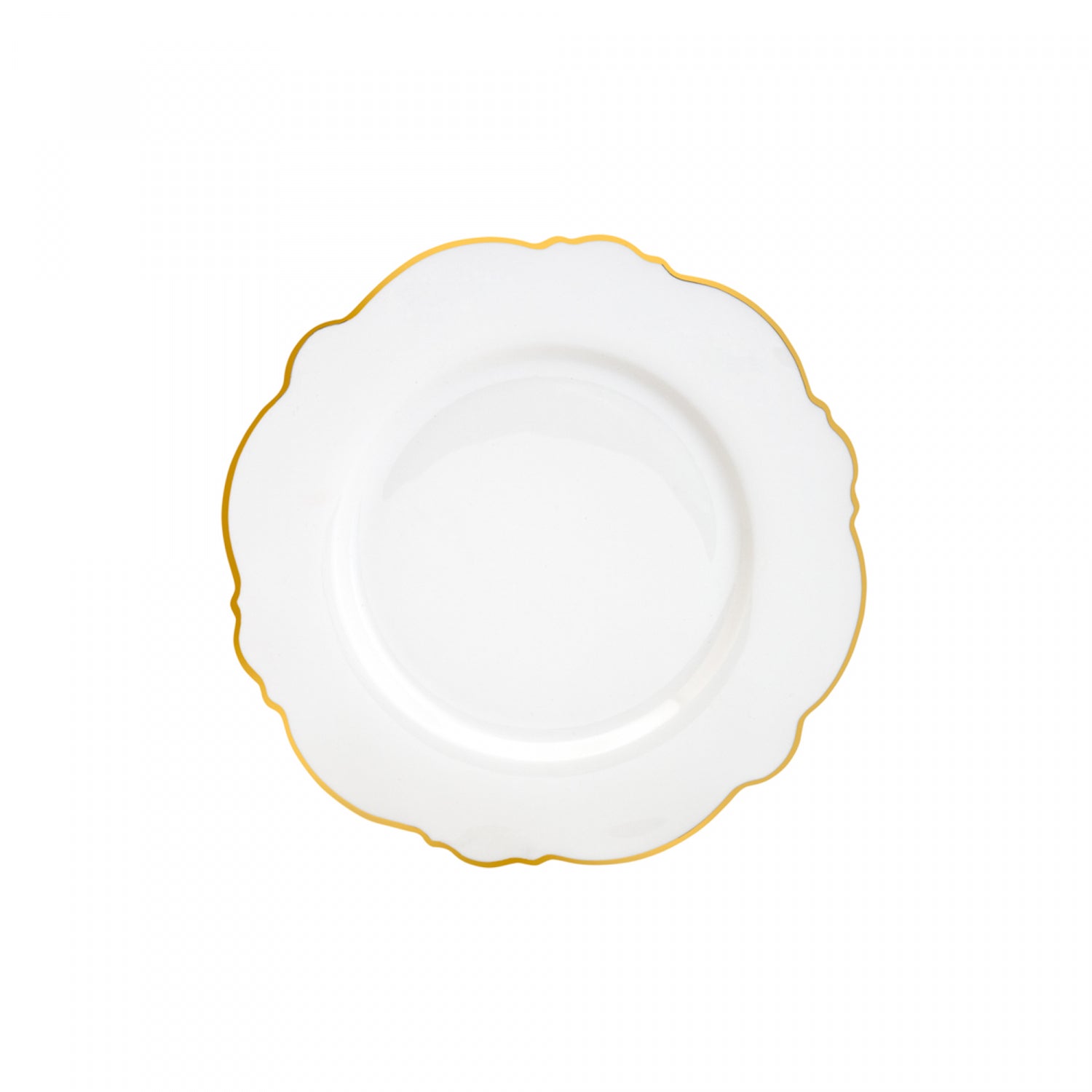 Aparelho de Jantar Maldivas Branco com Fio de Ouro - Serve 06 pessoas