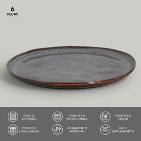 Coleção Cores Radiantes - Aparelho de Jantar - Serve 06 pessoas