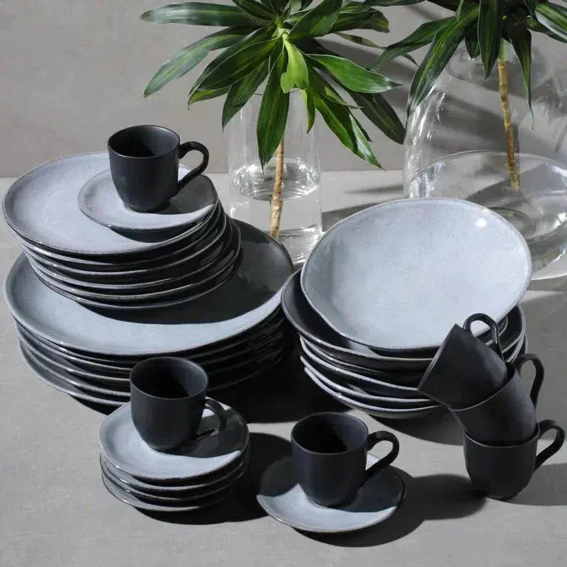 Aparelho de Jantar Orgânico Cinza Dust - Serve 06 pessoas